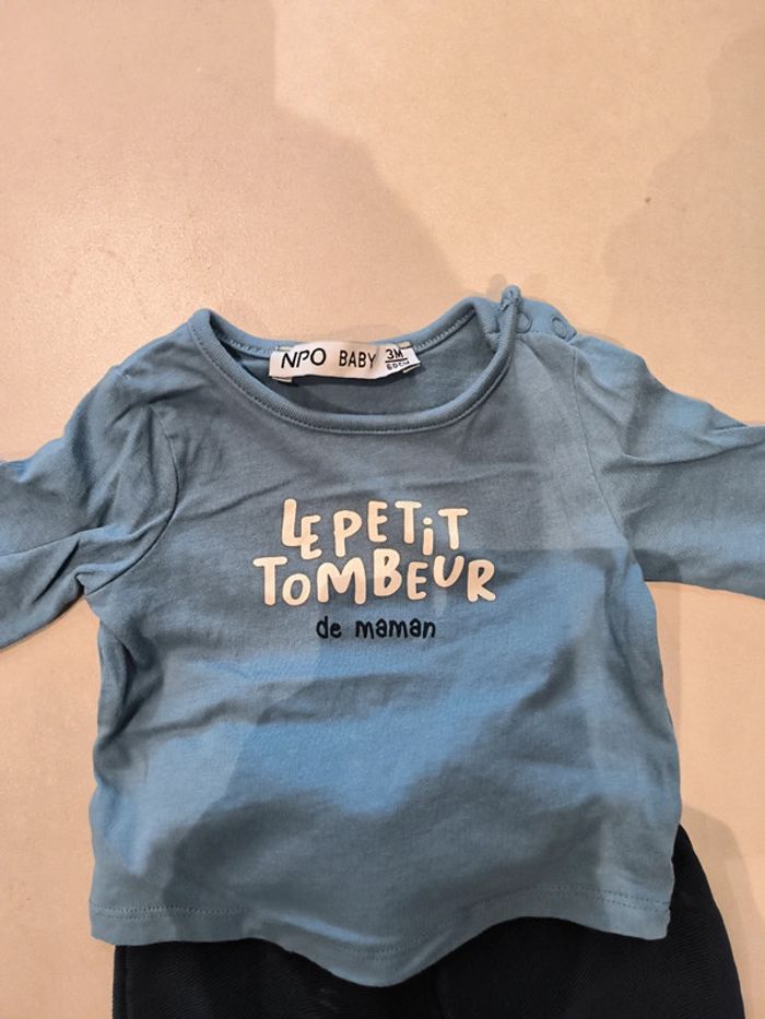 Ensemble garçon bleu marine 3 mois - photo numéro 2