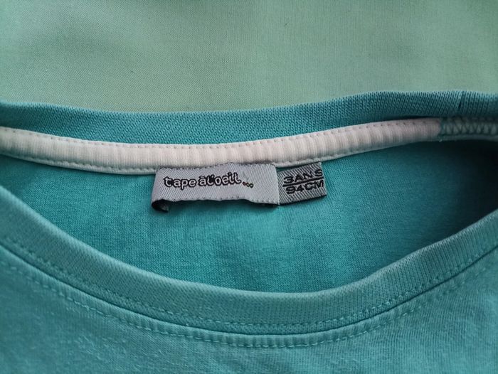 T-shirt vert turquoise 3ans - photo numéro 3