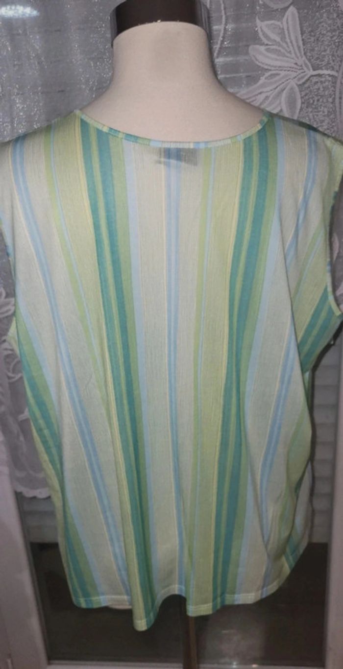 Tee-shirt sans manches à rayures colorées 50 - photo numéro 4