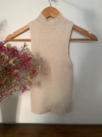 Haut top débardeur stradivarius maille côtelé