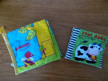 Lot de 2 livres en tissu  pour bébé