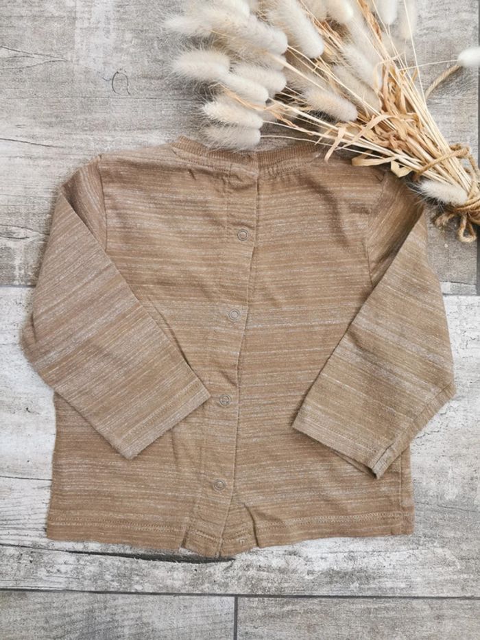 🌺Haut manches longues marron grhhh 9mois - photo numéro 4