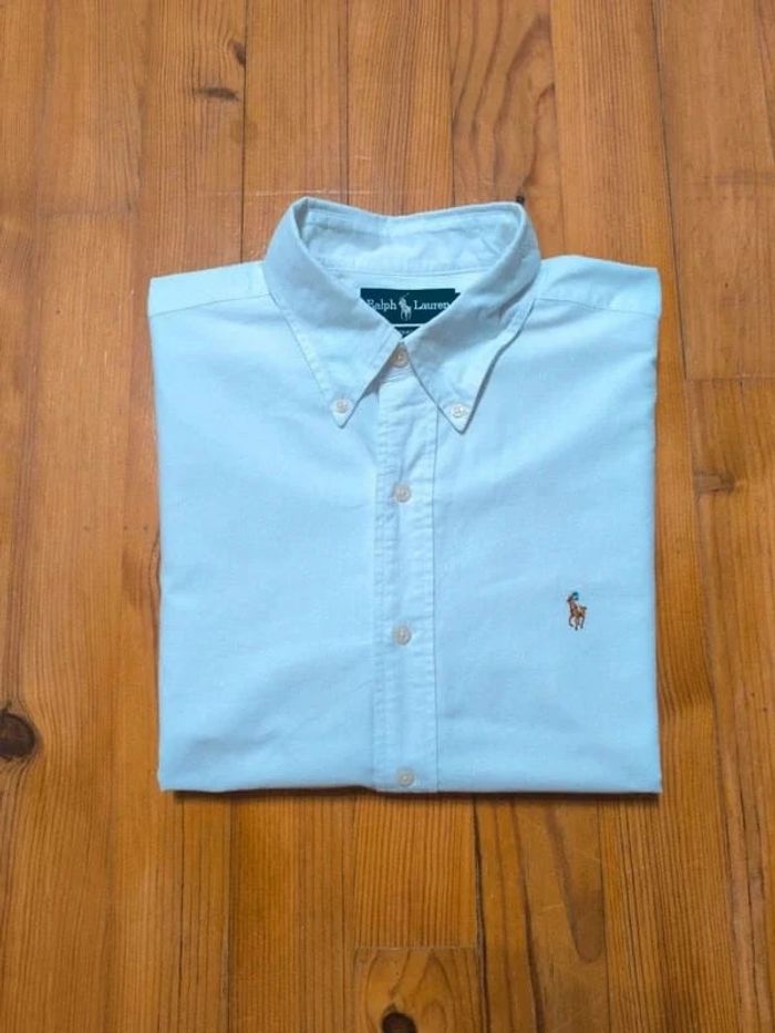 Chemise Manches longues - Ralph Lauren - Yarmouth - Logo brodé premium - Blanc - Taille M - photo numéro 3