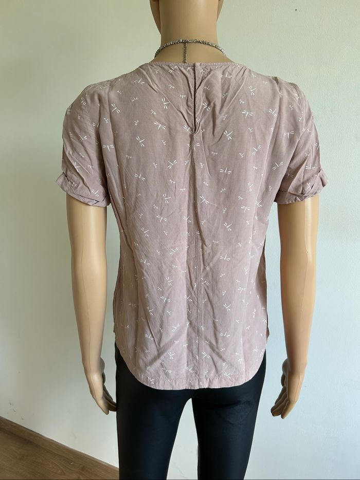 Blouse beige à manches courtes Esprit taille S excellent état - photo numéro 5