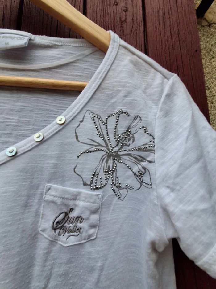 T shirt blanc Sun Valley taille M - photo numéro 4