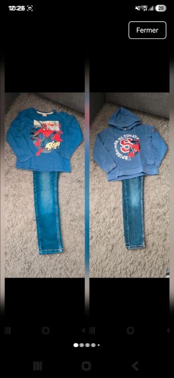 Lot 2 ensembles spiderman 7 ans