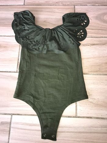 Haut col bateau vert S