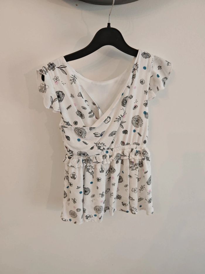 Robe d'été blanche à fleurs 3 ans - photo numéro 2
