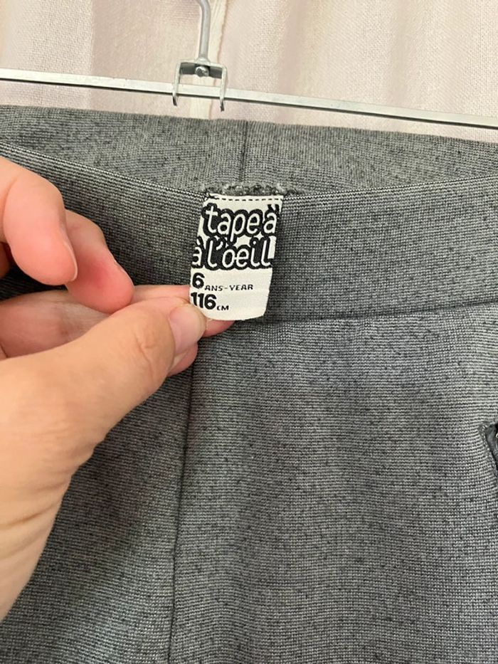Pantalon souple gris fille 6 ans TAO - photo numéro 4