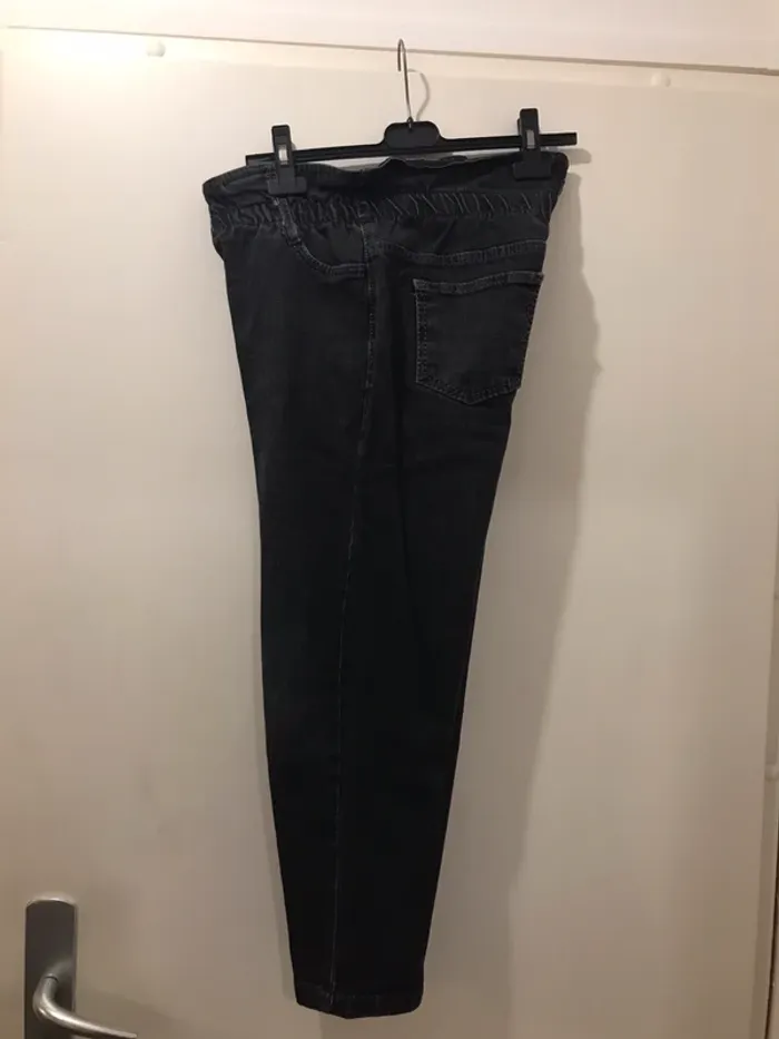 Pantalon boy Friends ves-gon jeans élastiques sur la taille noire taille 44 - photo numéro 3