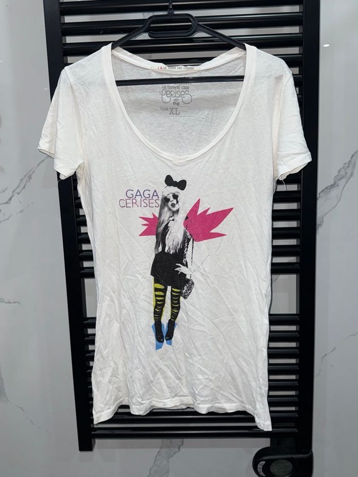 Tee shirt lady gaga le temps des cerises XL - photo numéro 1