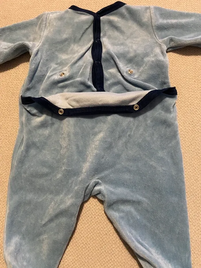 Pyjama petit bateau chaud velours 3 mois - photo numéro 4