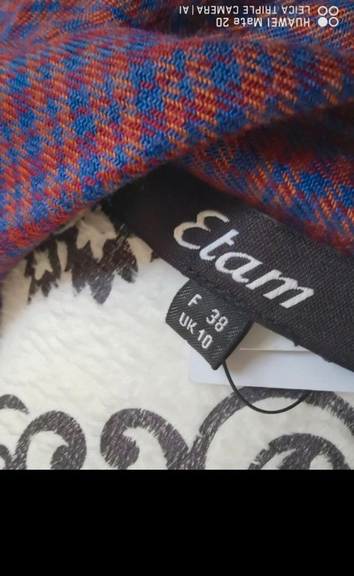 💕Superbe robe droite June d'Etam en viscose multicolore - femme taille 38 - style chic et moderne💕 - photo numéro 7