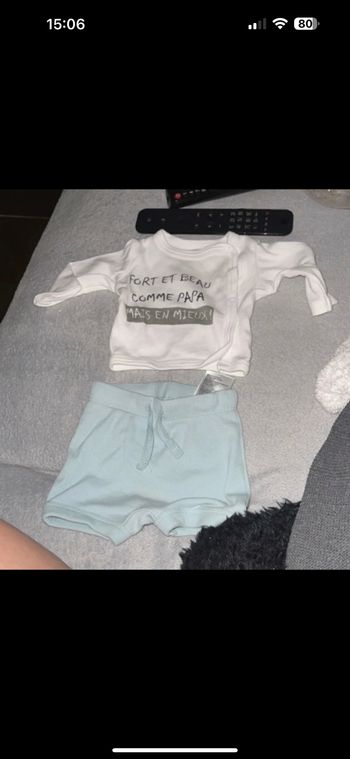 Ensemble bébé garçon 1 mois