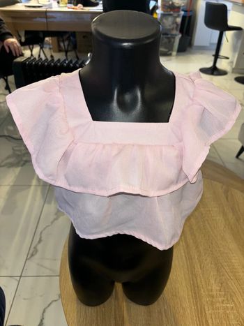Haut rose clair bébé fille 12 mois comme neuf jamais porté