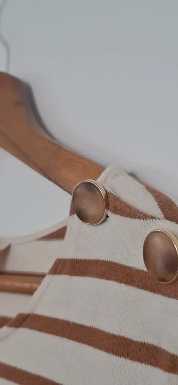 🤎 Marinière Colette Sézane – Beige & camel – Taille 38 – État neuf - photo numéro 5