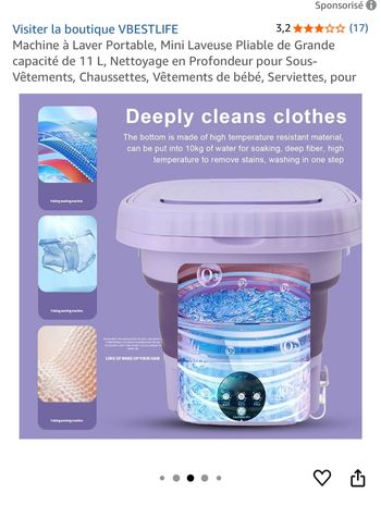 Machine à laver portable , compact  avec essorage 10L neuf 🌸🌺