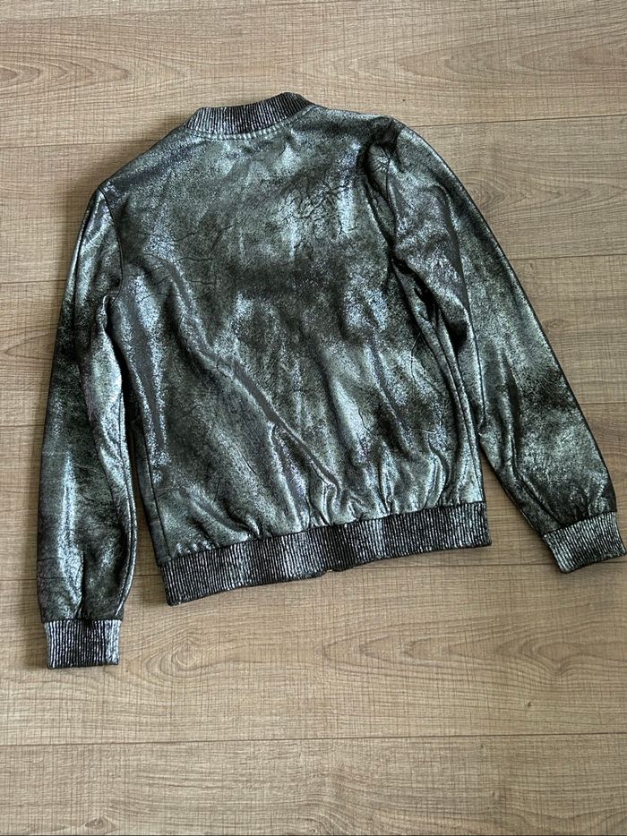 Blouson kaki et argenté Zara taille XS comme neuf - photo numéro 9