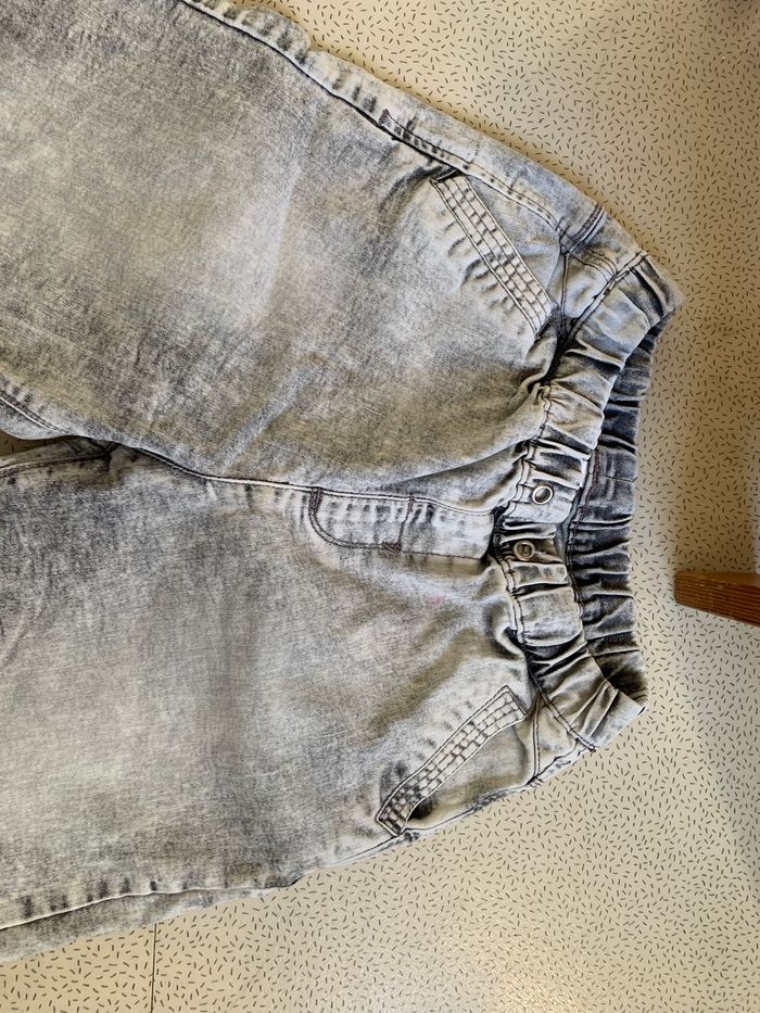 Bermuda jean gris bleu 158/164 cm - photo numéro 2