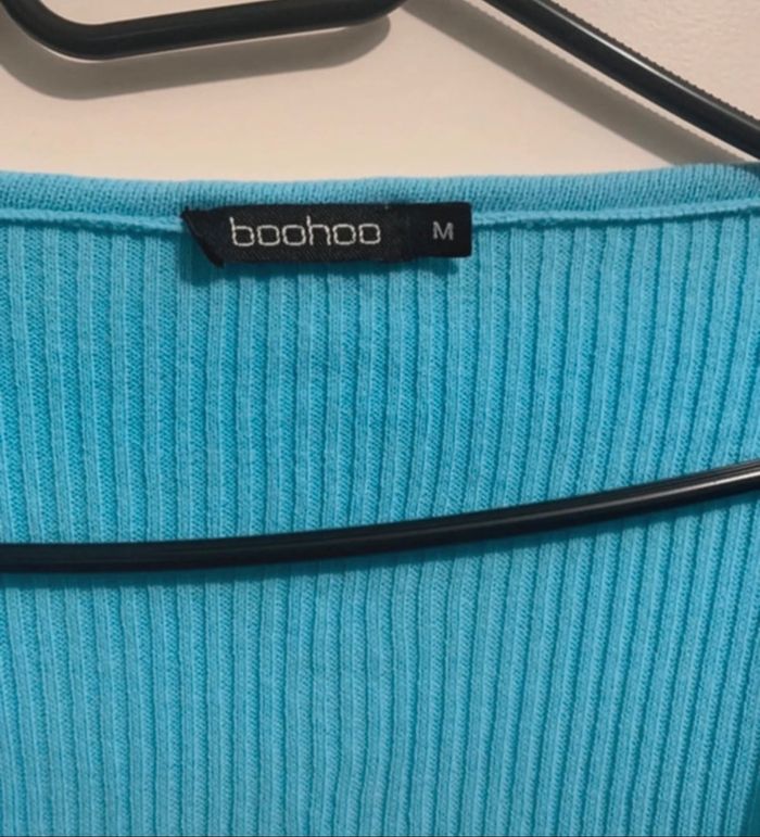 Gilet bleu boohoo à nouer - photo numéro 4
