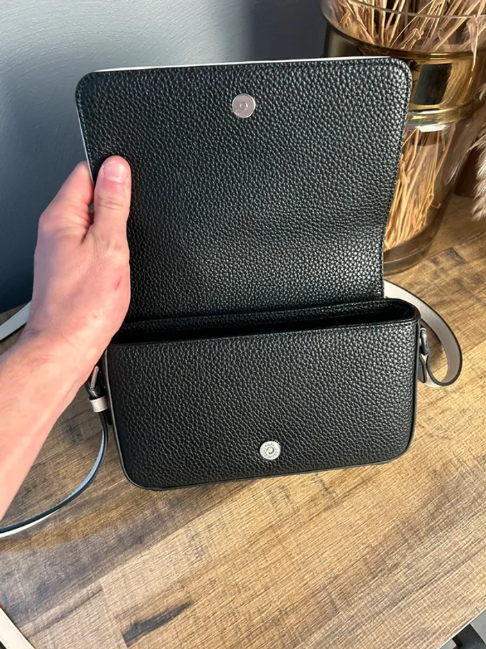 Sac bandoulière Karl Lagerfeld noir et crème neuf - photo numéro 4