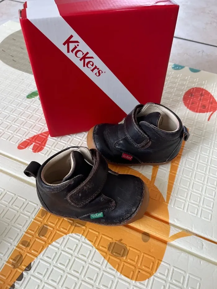 Kickers bébé en cuir – Taille 20 Marron - photo numéro 7