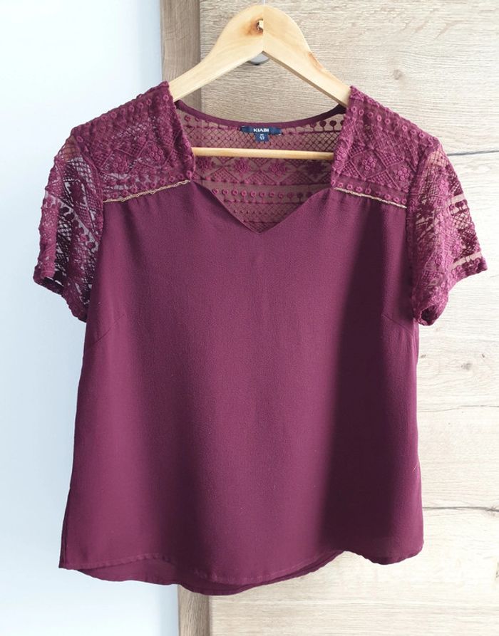 Blouse bordeaux kiabi dentelle