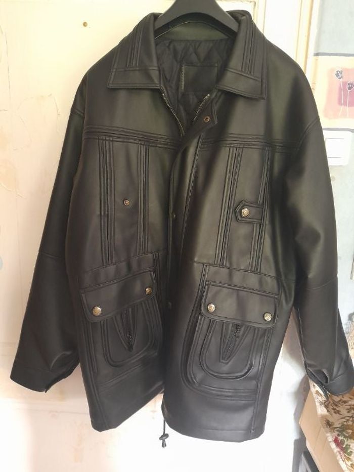 Veste homme en simili cuir, taille L