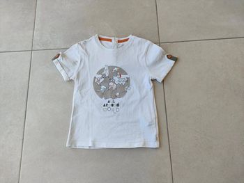 Tee-shirt blanc animaux - Taille 23 mois