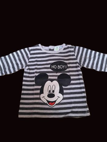 T-shirt manches longues Disney Mickey 18 mois