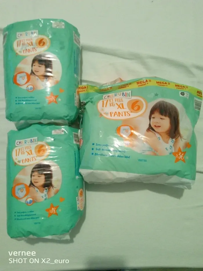 Lot de 3 paquets de couches culottes culottes