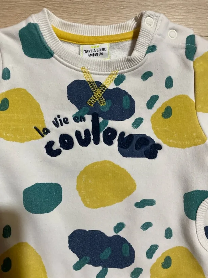 Pull hiver molletonné bébé garçon 6 mois Tape à l’œil - photo numéro 2