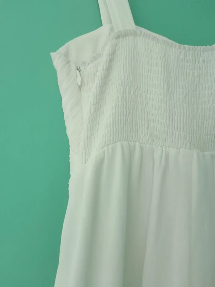 Robe cocktail blanche Taille L - photo numéro 5