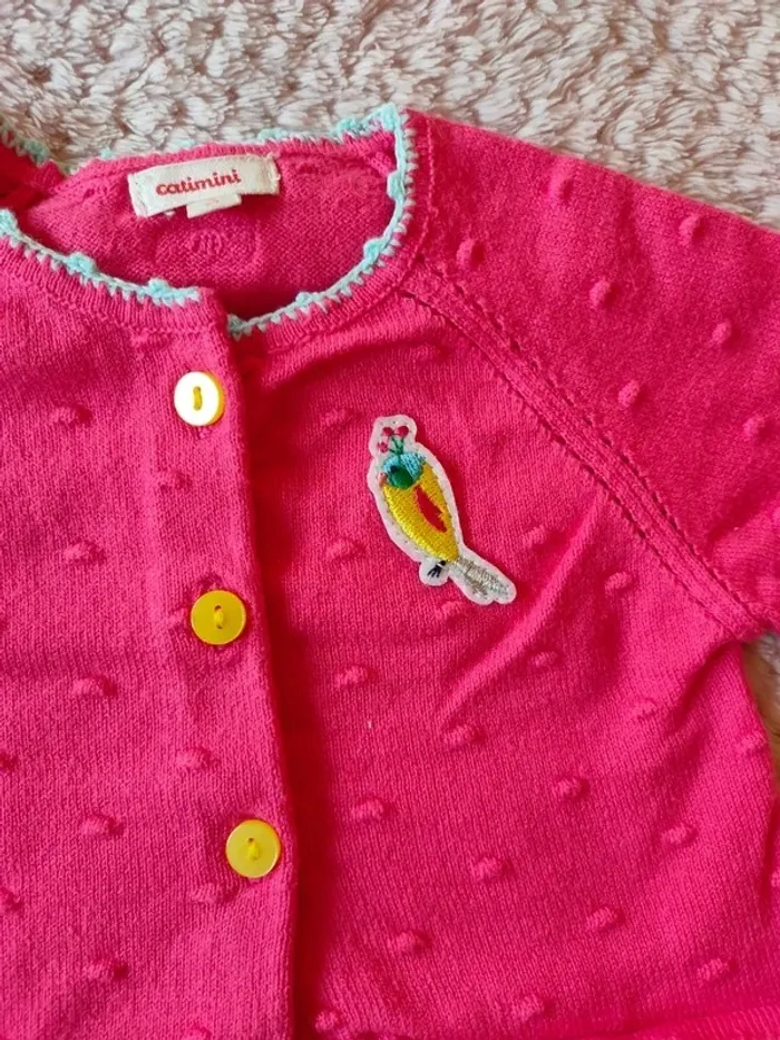 Gilet rose Catimini 3 mois - photo numéro 2
