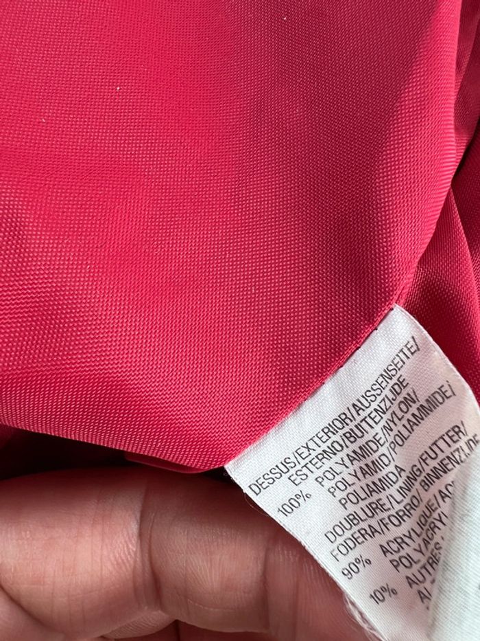 K-Way Manteau Imperméable Rouge Taille L – Col Velours Vintage - photo numéro 18