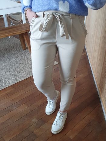 Pantalon fluide Vérone beige Taille L
