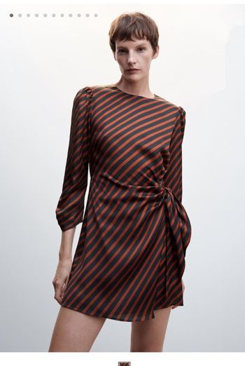 Robe femme Mango  noir et terracotta neuve avec étiquette taille s