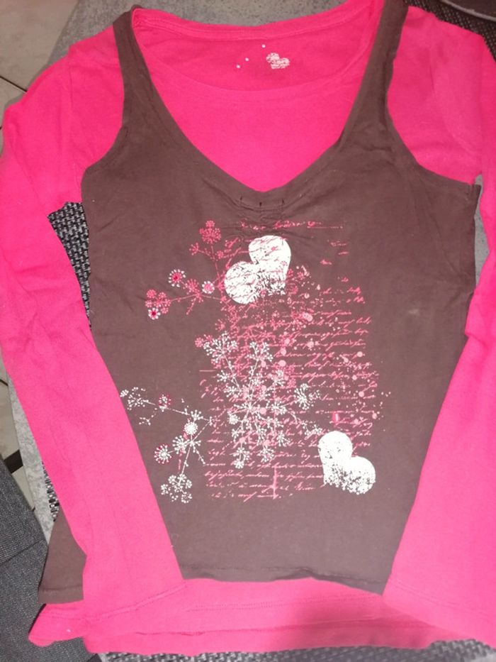 Tee-shirt & débardeur Cache-cache taille 2 38-40 tbe - photo numéro 2