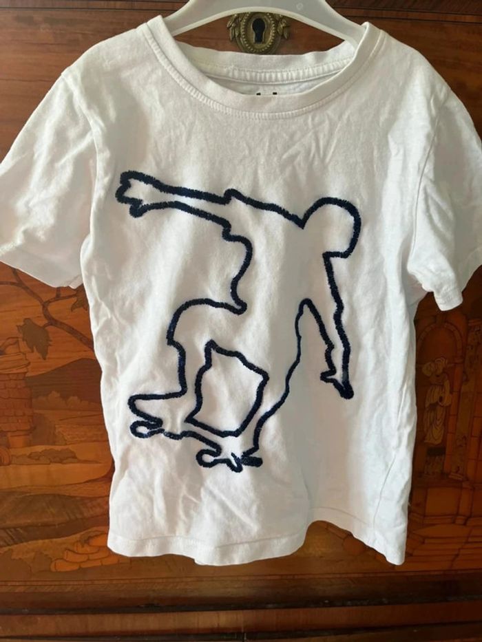 T shirt blanc la halle 6 ans skater