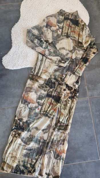 Robe longue H&M L 40 42 44 manches longues kaki armée 😍🥰