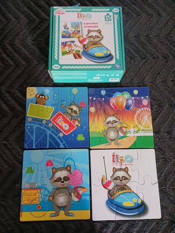 Coffret 4 puzzles Elio à la fête foraine Coffret 4 puzzles Elio à la fête foraine 
Faciles à manipuler 
Complet
A partir de 18 mois
Coffret 4 puzzles Elio à la fête foraine 
Faciles à manipuler 
Complet
A partir de 18 mois
