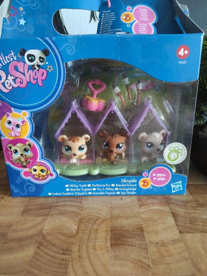 Littlest Petshop LPS Pet Shop Nib Moc 1554 1555 1556 Triplet Bear #geektradelps - photo numéro 2