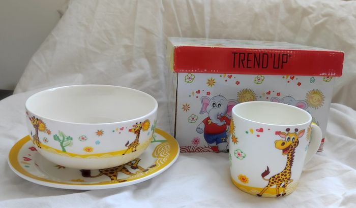 Ensemble petit déjeuner motif girafe - photo numéro 5