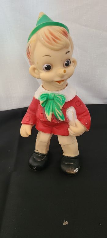 Figurine Pinocchio Italie en caoutchouc 23 cm Disney Figurine italienne à presser geppetto Jiminy