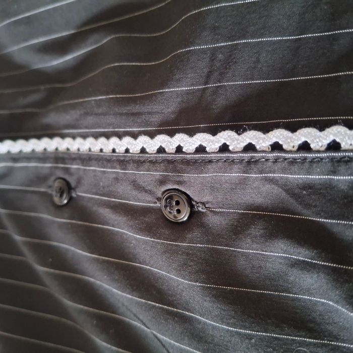 Chemise noir à rayures blanches pour femme - à manches longues - Taille S - Mara Camicie - photo numéro 8