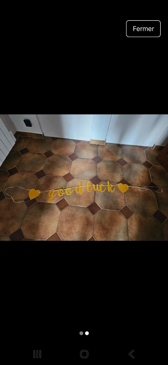 Banderole "bonne chance tu vas nous manquer" - photo numéro 2