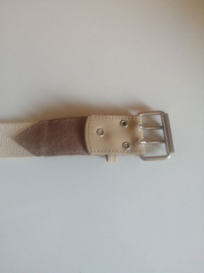 🌸Ceinture numérotée cuir et tissée crème Taille 75-80 cm Fabrication Française "Vintage" 🌸 - photo numéro 6