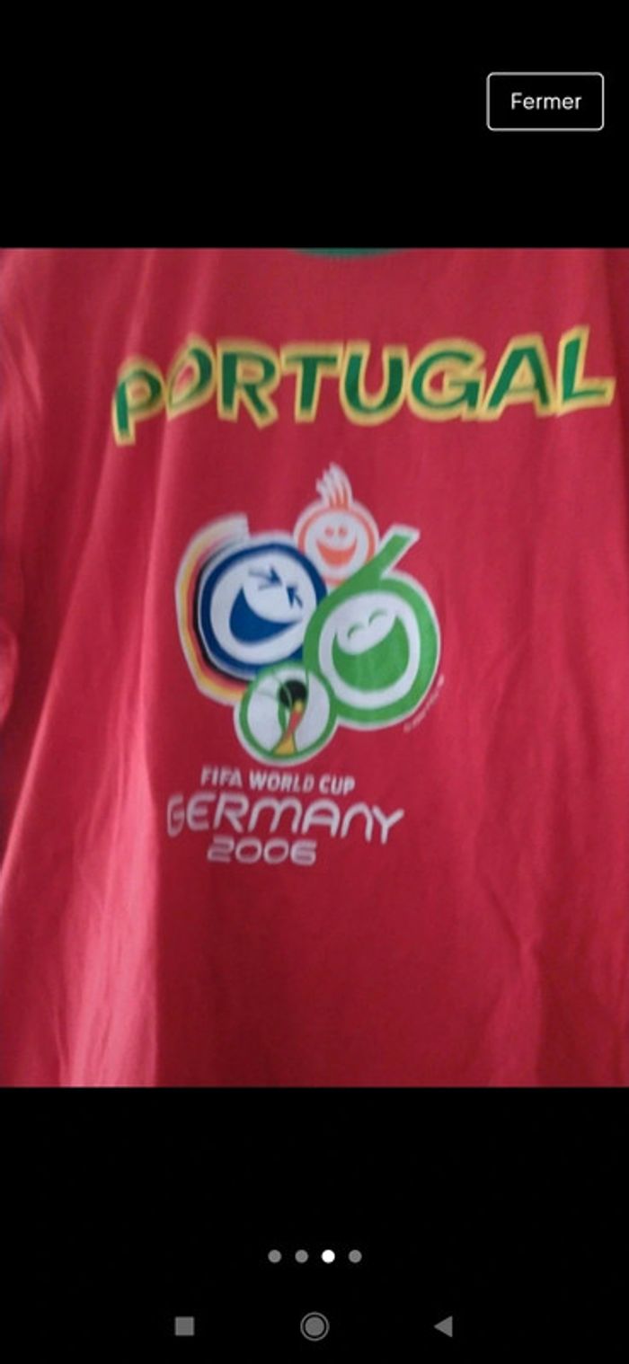 T-shirt maillot Portugal football collector coupe du monde 2006 - photo numéro 3