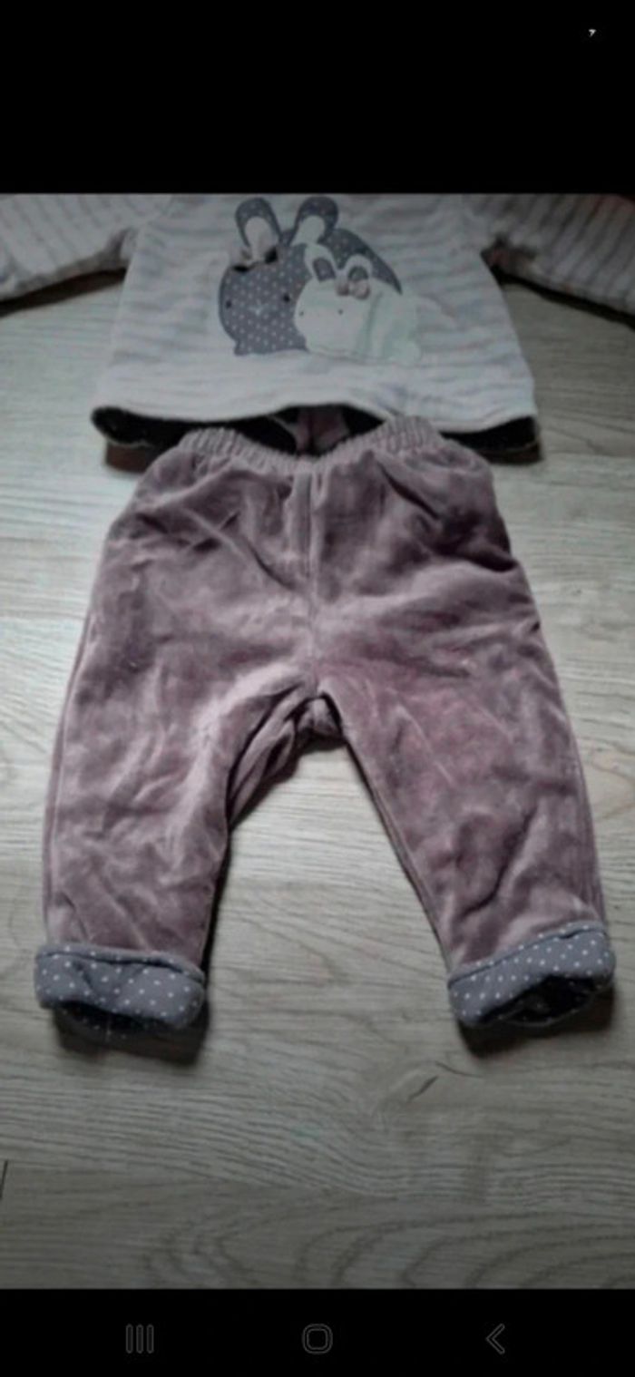 Ensemble épais 2 pièces 9mois 71cm 👻 - photo numéro 2