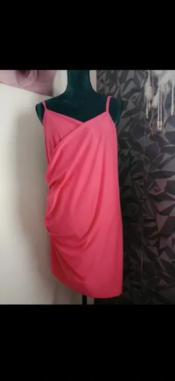 Robe de plage rose fluide Tissaia – Style paréo, taille unique, été / vacances